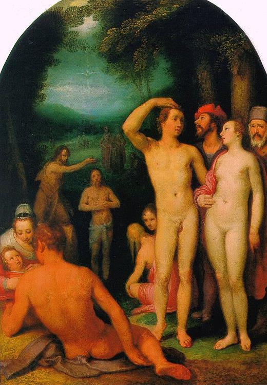 CORNELIS VAN HAARLEM The Baptism of Christ fd Germany oil painting art